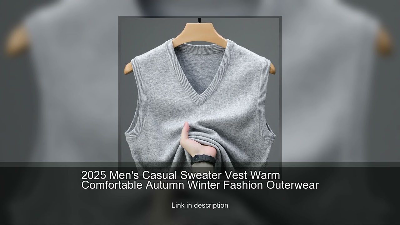 2025 Men's Casual Sweater Vest Warm Comfortable Autumn Winter Fashion Outerwear