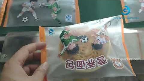 Automatic cake mooncake tray flow pillow bag filling sealing packing machine testing video
