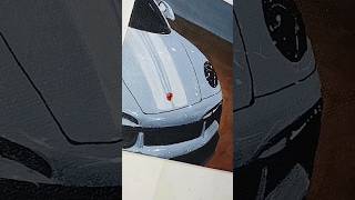 Porsche Acrylic Painting Car Painting Realistic Car Drawing