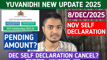 Yuvanidhi December Month Self Declaration Not Update? | October Month Amount Pending not Credited?