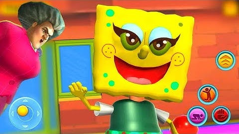 SCARY SPONGE Neighbor 3D - Secret Escape Games - Gameplay - Walkthrough [Android - IOS]