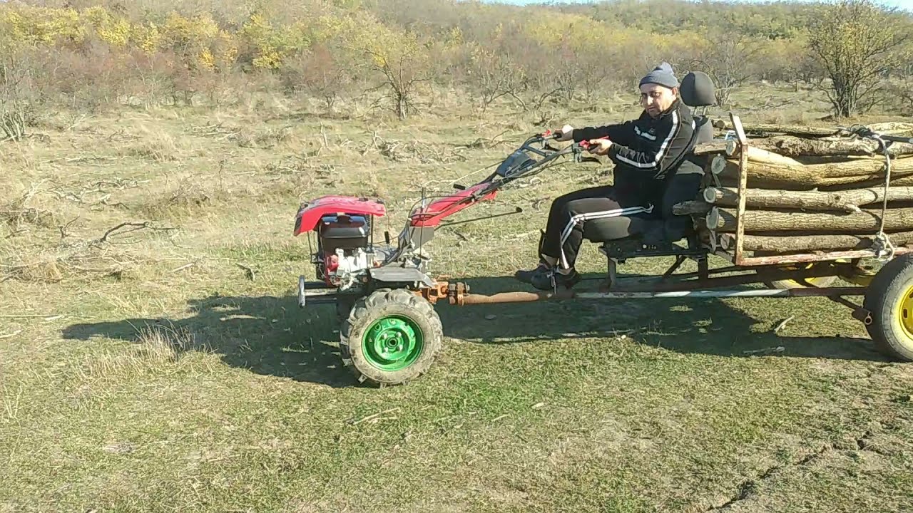 Partea a doua cu motocultoare după lemne.