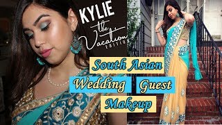 South Asian/ Desi Wedding Guest Teal Makeup | Kylie Cosmetics: Take Me on Vacation Palette