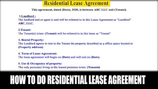 Here is a 3-Page Residential Lease Agreement | How to Do Rental Lease Agreement