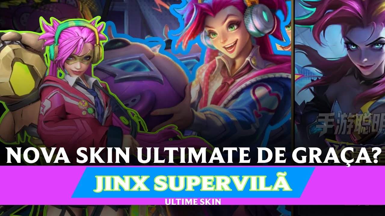 WILD RIFT - NOVA SKIN ULTIMATE JINX SUPERVILÃ (GACHA?? OU DE GRAÇA?)