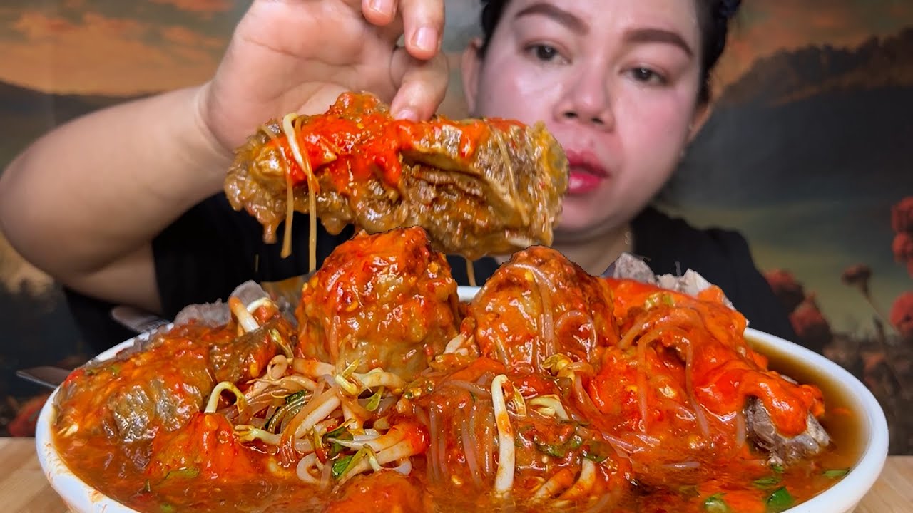 SEGER! BAKSO TELOR DAGING SAPI PAKE SOUN TOUGE SAMBAL PEDAS MUKBANG