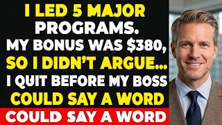 Information I Led Five Major Programs. My Year-End Bonus Was $380—So I Quit Before He Could Say a Word Guide