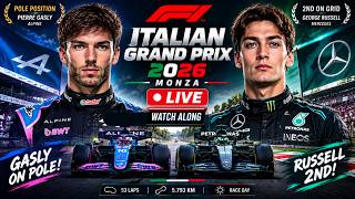 F1 Live: Italian Grand Prix 2026 Formula 1 Race Live Watch Along | Italy GP F1 Race Live Results