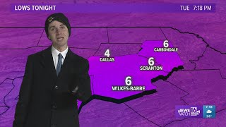 7 PM: Cold front passes in... feels 0 to -15 overnight