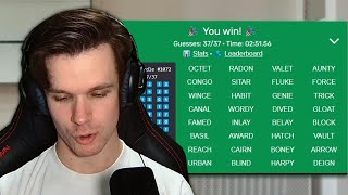 Speedrunning 32 word wordle while sleep deprived...