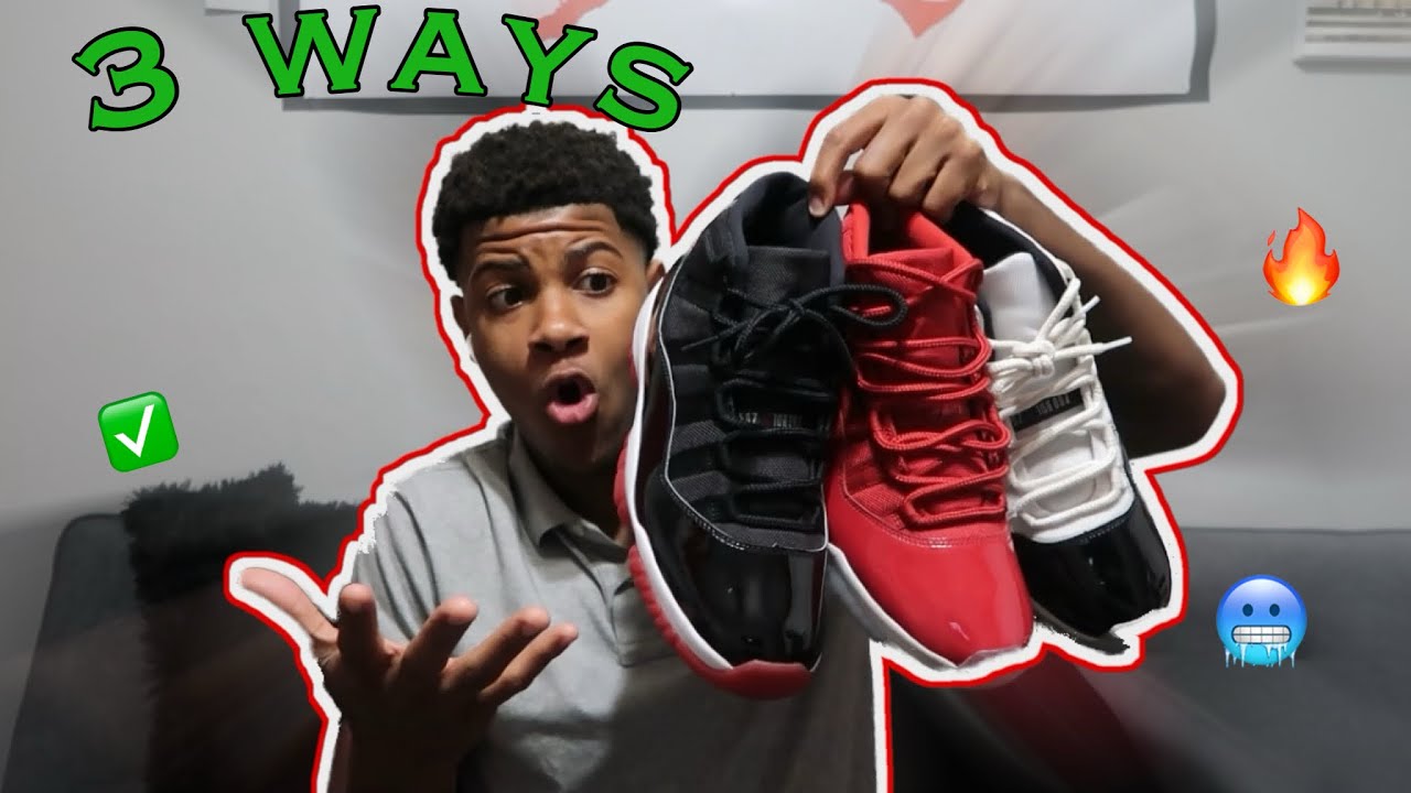 How to lace Jordan 11’s (3 Ways W/ On feet) 🔥 YouTube