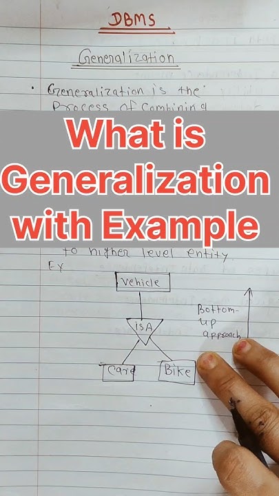 What is Generalization with Example | Generalization in Hindi | #dbms # ...