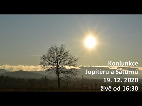 Konjunkce Jupiteru a Saturnu živě 19. 12. 2020