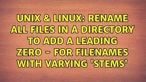 Rename all files in a directory to add a leading zero - for filenames with varying 