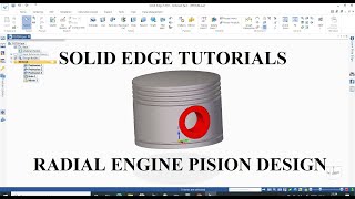 Celebrity #72 Design of piston in solid edge st10 | Radial engine assembly piston design in solid edge st10 Wealth