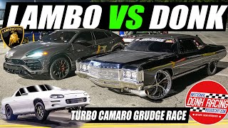 DONKMASTER VS LAMBORGHINI URUS & TURBO CAMARO GRUDGE RACE! NDRA Maryland Summer Nationals 2023