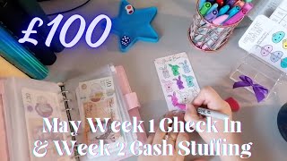 £100 TO STUFF | MAY WK 2 | CHECK IN FOR MAY WK 1 | CHALLENGE COMPLETE | LOW INCOME | UK CASH STUFFER