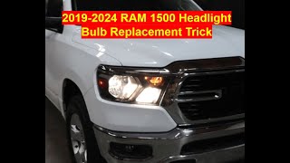 Easiest 5th Gen Ram 1500 Headlight Low Beam Replacement