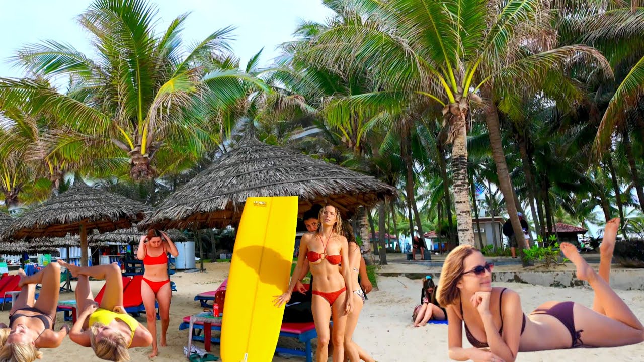 NGỠ NGÀNG VỚI BÃI BIỂN ĐẸP NHẤT VIỆT NAM | TOUR WALK BEACH DA NANG VIETNAM 2025 AND BEAUTIFUL GIRLS