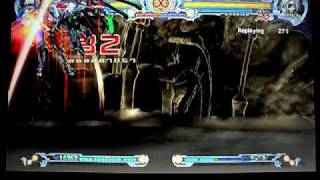 Blazblue V-13 Grounded 2C Into Corner Comboin Danger Mode 1Xrc 12312Dmg 42Hits