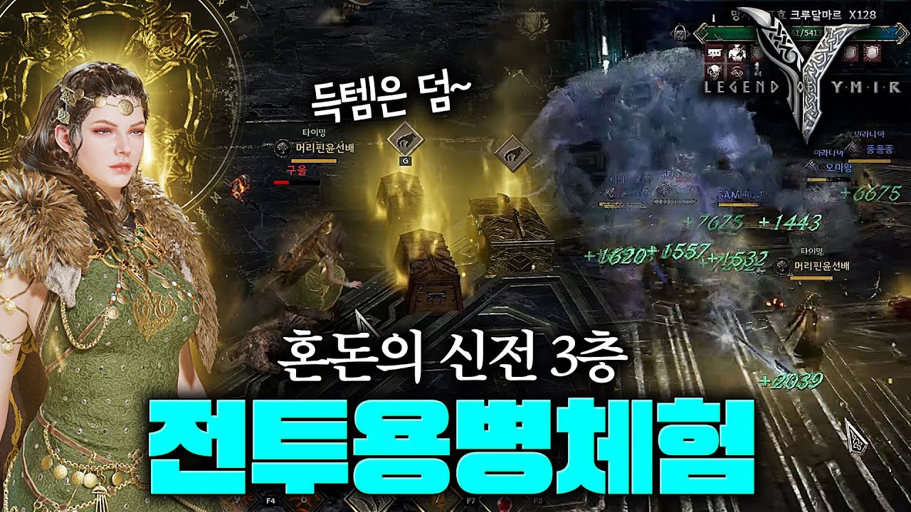 [레전드 오브 이미르] 혼돈3층 용병 가서 영웅템 + 희귀템2개 먹고 왔습니다 참 재미있었다