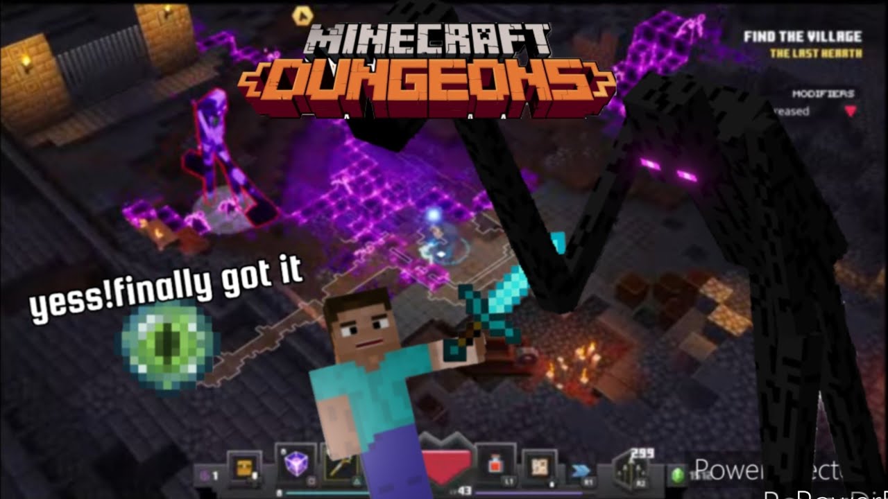 Minecraft dungeons- i finally beat the boss and earned a ender eye