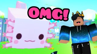 UNBOXING *HUGE* AXOLOTL PLUSH IN PET SIMULATOR X!!