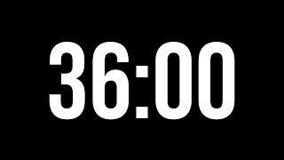 36 Minute Timer  | Black Screen Timer Without Tick Sounds | 2,160  Seconds Timer