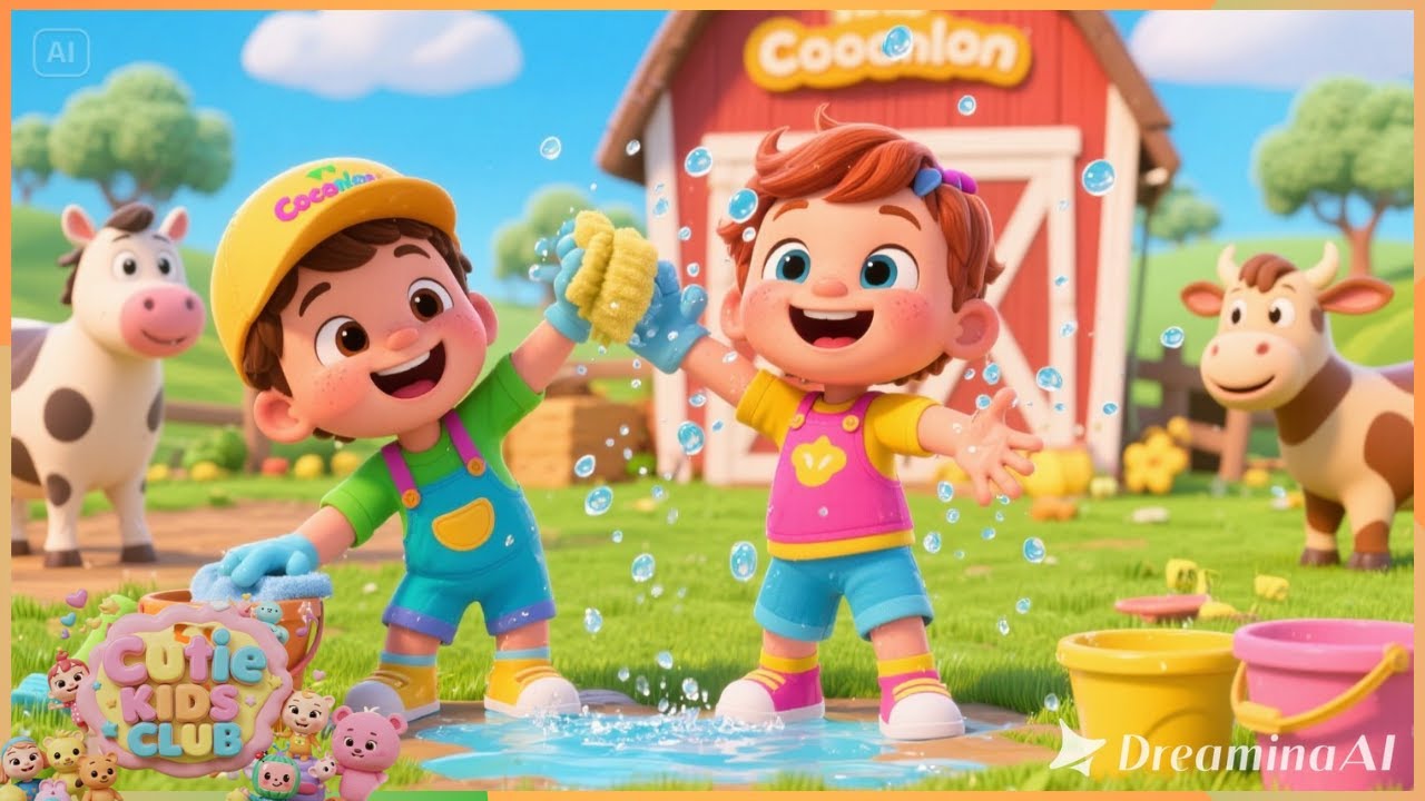 🐄✨ Clean & Shine the Farm Song for Kids | Fun Farm Chores & Cleaning Music 🎶🧼🌾