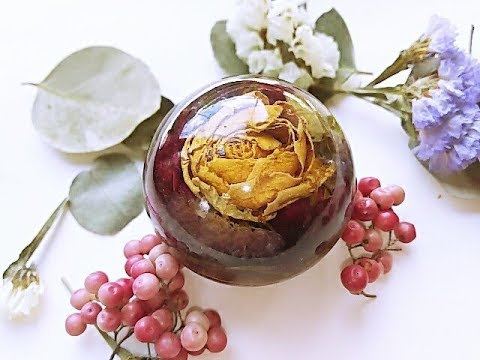 2液性レジン フラワーボール作ってみた ｪ っ Resin Youtube