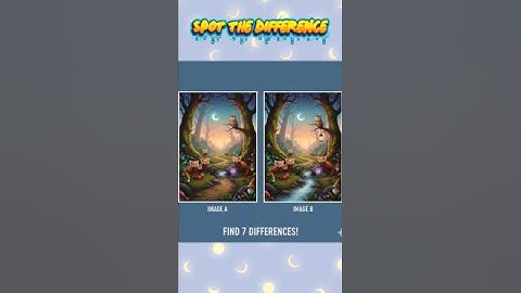 Find 7 Differences! How fast are your eyes? 👀 #shorts #spot #find