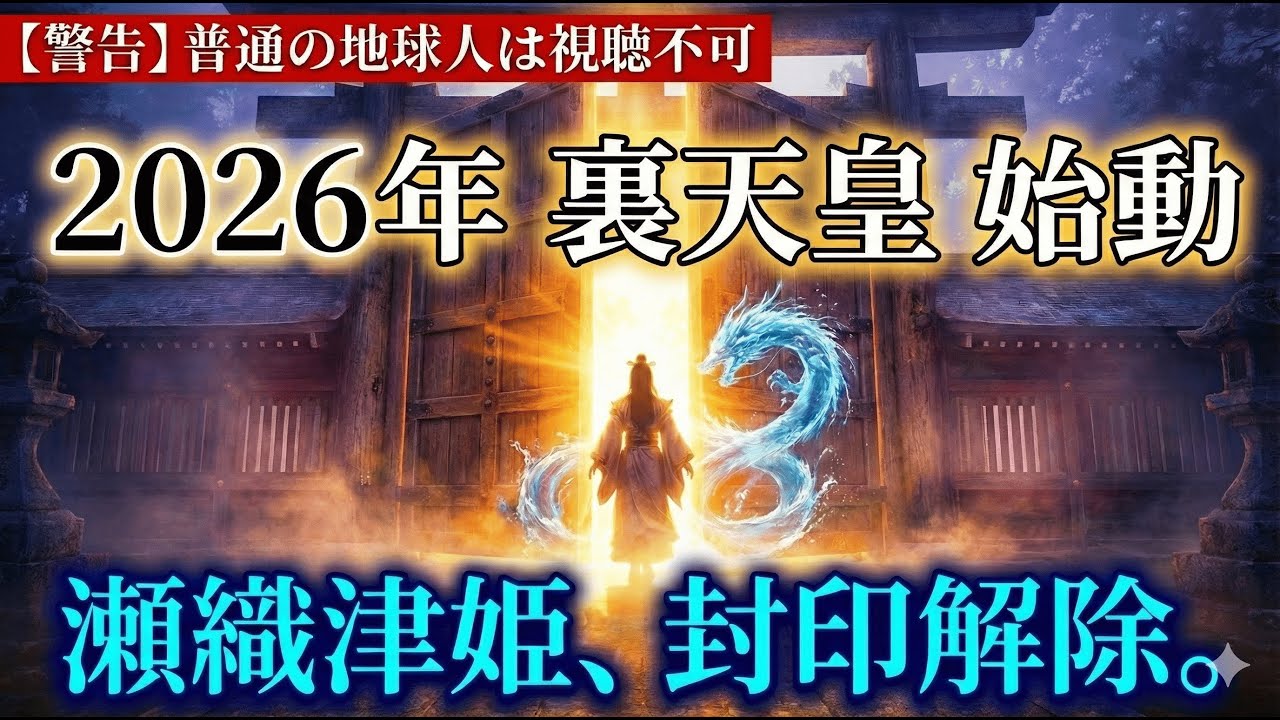 【警告】普通の地球人には見れません。2026年「裏天皇」始動と瀬織津姫の封印解除…隠された日本復活のタイムリミットと、あなたが今ここに辿り着いた宿命の全貌