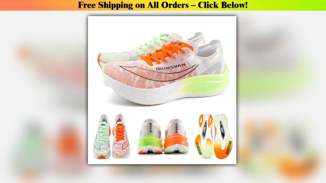 IRUNSVAN  Lightweight Marathon Sneakers Men Running Shoes Breathable Sports Shoes Casual