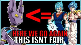 Beerus Vs Gogeta and Vegito Blue Fusion Isnt Close