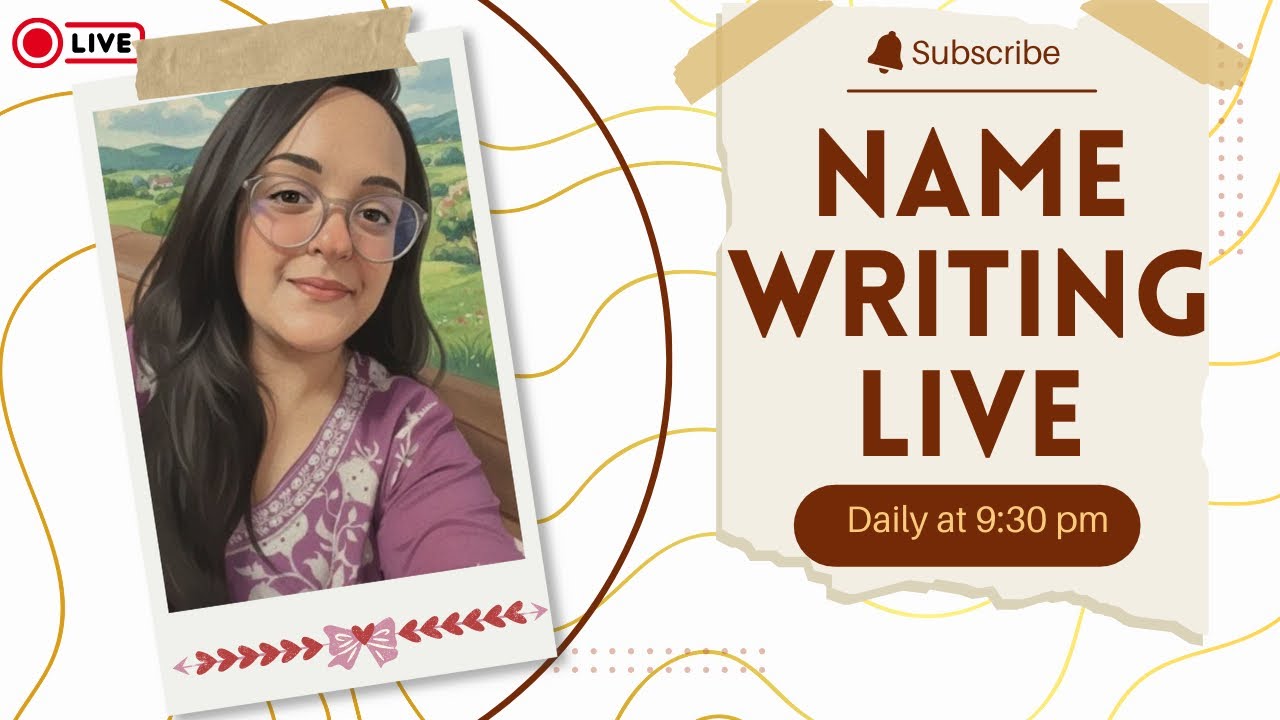 Name writing live ๐ซถ๐ป ๏ธ - YouTube