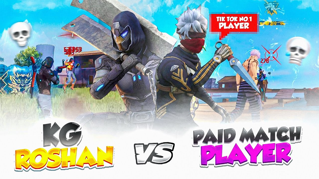 I challenge Best 1vs1 Paid match Player🔥TikTok No.1 Player Vs Kg Roshan ...