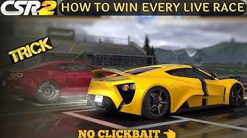 CSR2 HOW TO WIN EVERY LIVE RACE | NEW TRICK | IOS & ANDROID | PART1