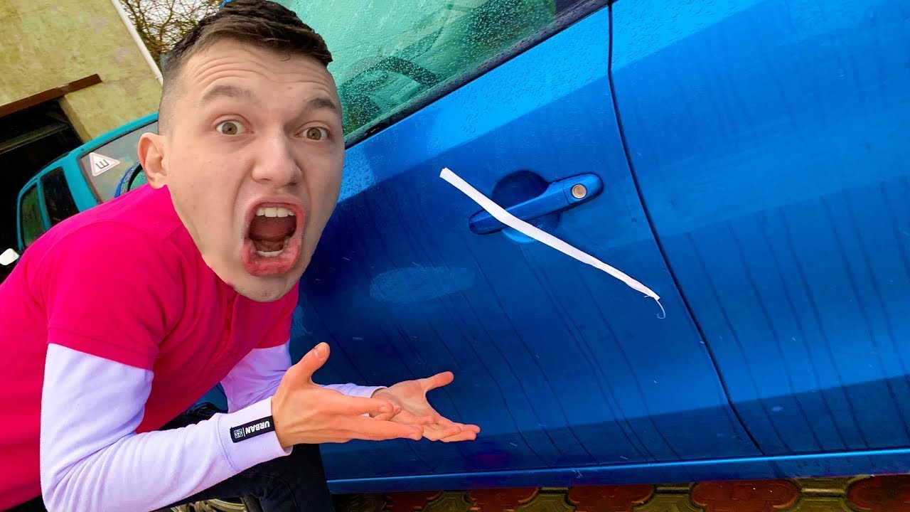 Red Man sealed door Hyundai i30 with adhesive tape VS Mr. Joe on car 13+