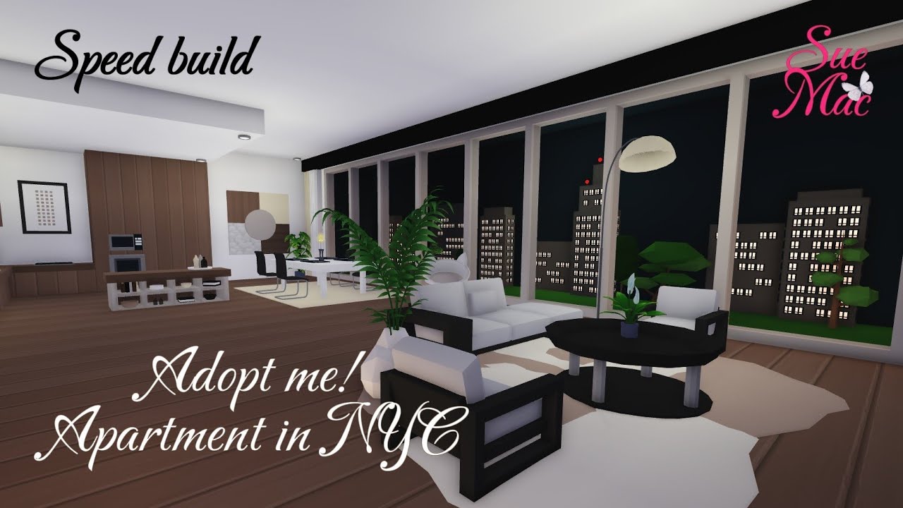 Apartment in NYC 🌃  - Futuristic house | Adopt me | Speed build 