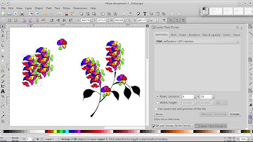 Draw flower and leaf with inkscape