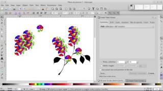 Draw flower and leaf with inkscape