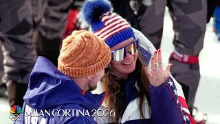 Breezy Johnson gets engaged at super-G finish line | Winter Olympics 2026 | NBC Sports