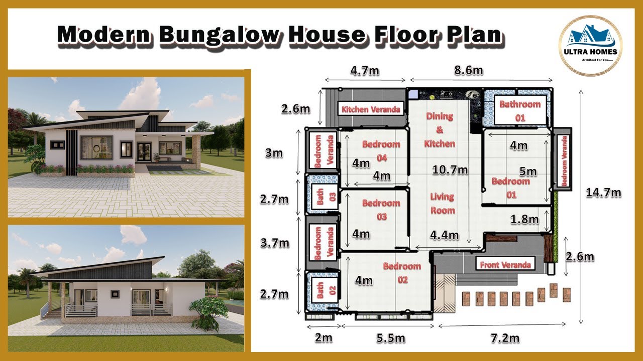 Modern Bungalow House Floor Plan 4