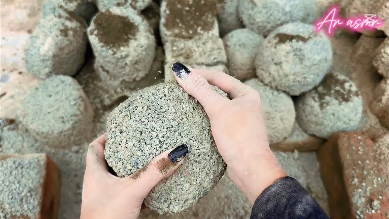 New 🔥crumbling video of Grey concrete dry floor & claypot ||HBD@amasmr04 (Muskan)&Ashfaqalam