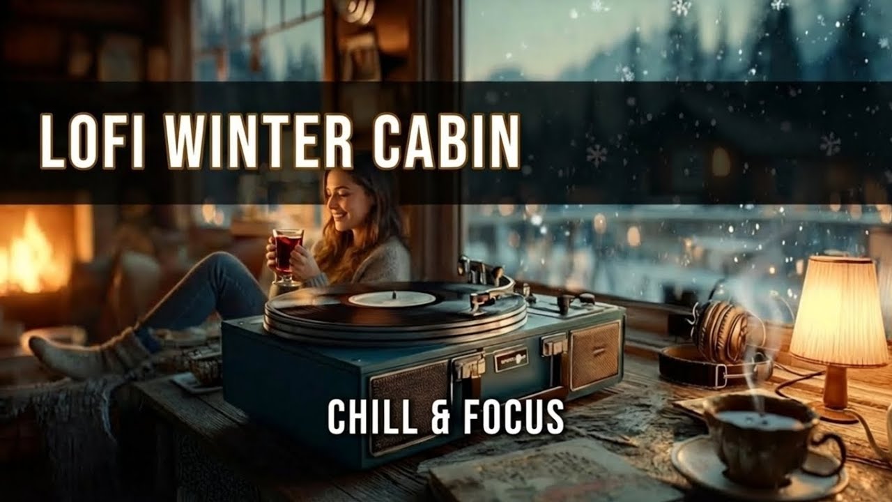 Lo-Fi Winter Cabins ❄️ Cozy Beats & Snowy Ambience for Focus & Relaxation (1 Hour)