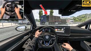 Volkswagen Golf R 8.5 - Euro Truck Simulator 2 | Steering Wheel Gameplay