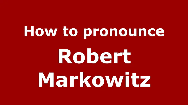 How to pronounce Robert Markowitz (American Englis...