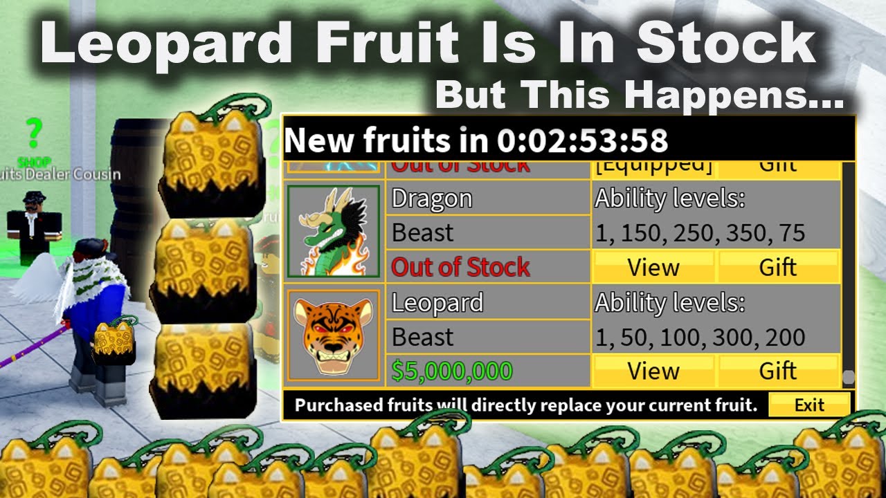 Leopard Fruit Is In Stock But This Happens In Roblox Blox Fruits 