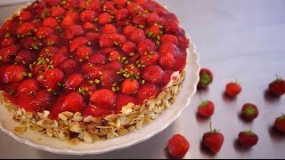 Erdbeerkuchen Wie Vom Konditor - Klassischer Erdbeerkuchen Mit Vanillecreme - Kuchenfee