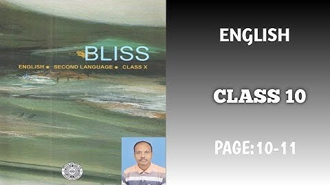 SOLUTION/ENGLISH/CLASS 10/PAGE:10-11/W.B.B.S.E./REVISION LESSON